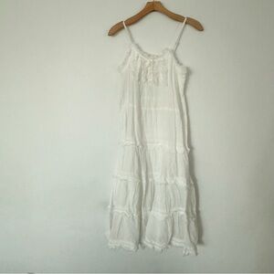 Karma highway cotton ruffle midi dress NWT